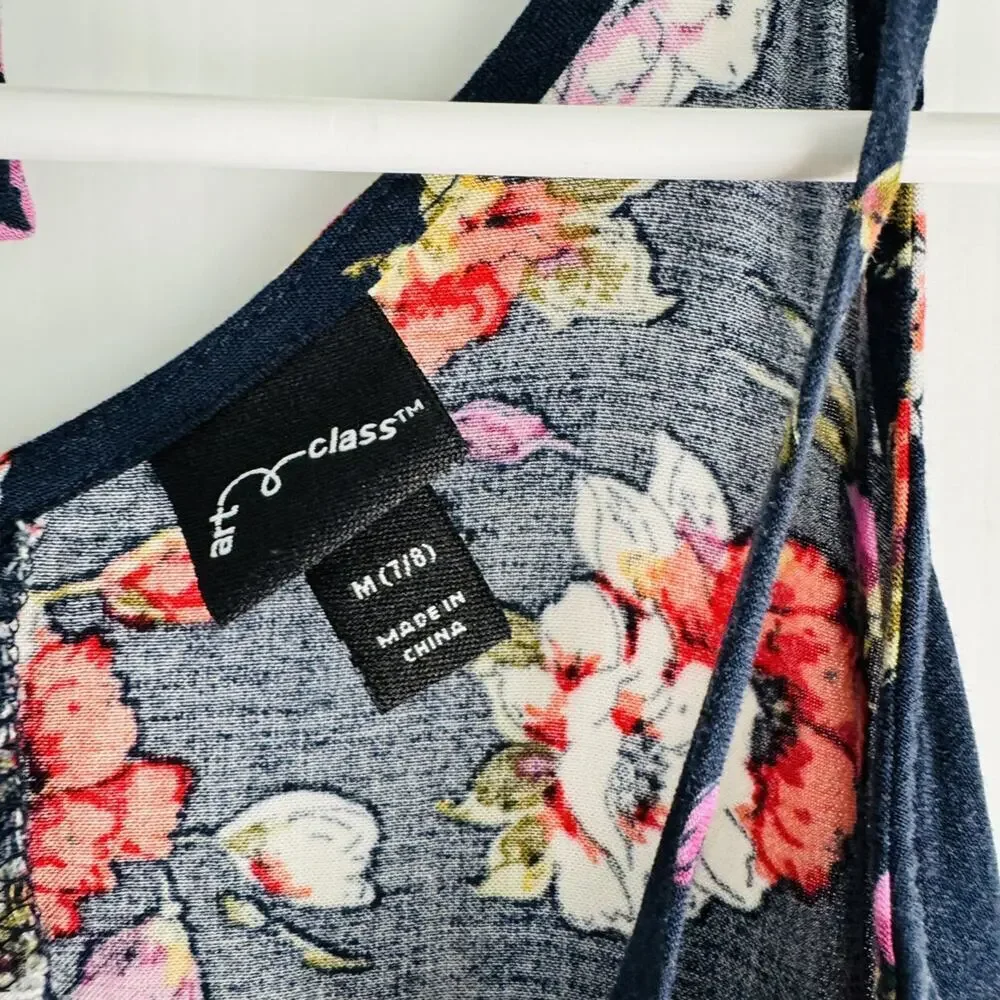 Art Class Black Floral Dress Lightweight